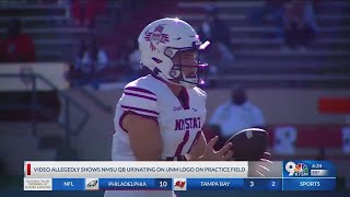 Video allegedly shows NMSU QB urinating on UNM field [upl. by Nirrol]