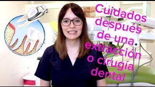 Cuidados posteriores a una extracción o cirugía dental [upl. by Plath199]