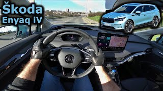 2021 Škoda Enyaq iV  POV test drive [upl. by Hako450]