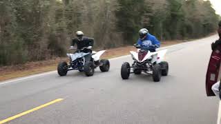 YFZ 450 vs Raptor 700r SE [upl. by Durkee]