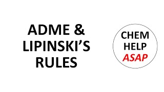 ADME amp Lipinskis rules for drugs [upl. by Collayer]