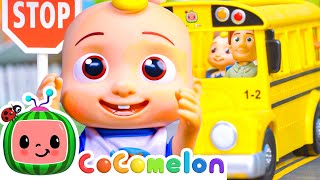 Toy Wheels On The Bus  CoComelon Toy Play Learning  Nursery Rhymes for Babies [upl. by Scandura359]