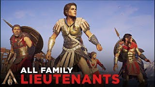 All Family Lieutenants On Board Myrrine Nikolaos Deimos Stentor  Assassins Creed Odyssey [upl. by Ihsir998]