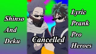 Shinso and Deku lyric prank pro heroes cancelled by Larray forgot pfps  MicZawa Izu Aizawa MHA [upl. by Allemaj]