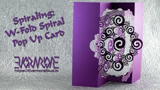 Spiraling WFold Kirigami Pop Up Card Build [upl. by Graniela]