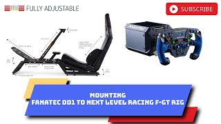 Mounting Fanatec Podium F1 WheelbaseWheel on Next Level Racing FGT [upl. by Anig952]