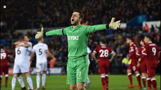 THE BIG POLE IN OUR GOAL FABIANSKI BEST SWANSEA SAVES [upl. by Jennica]