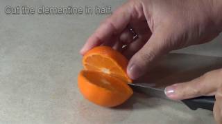 Clementine Candle  Safe and Easy Fire Project [upl. by Nalced625]