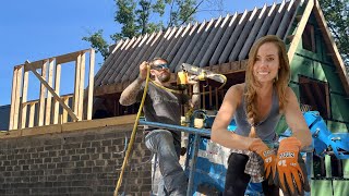 Building on Concrete Block Walls  Complete Subfloor  Framing [upl. by Dilisio80]