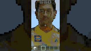 creating mind blowing ms dhoni pixel art in minecraft [upl. by Lalita722]