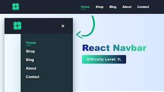 React Responsive Navbar Tutorial  Beginner React JS Project [upl. by Eisserc]