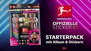 TOPPS Bundesliga 202223 Sticker  STARTERPACK mit Album amp Stickerpacks [upl. by Thia]