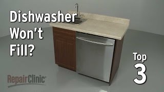 Dishwasher Won’t Fill With Water — Dishwasher Troubleshooting [upl. by Ecertal]