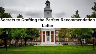 Secrets to Crafting the Perfect Recommendation Letter for Graduate School Applications ampScholarships [upl. by Jane45]