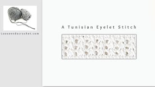 tunisian eyelet stitch [upl. by Adnopoz]