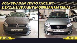 Volkswagen Vento Facelift amp Exclusive paint in German material  Autorounders Hyderabad [upl. by Iniretake]