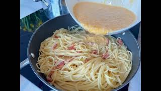 Recept na rychlé špagety carbonara spageti spaghetti carbonara recepty cookyCZ [upl. by Netsreik173]