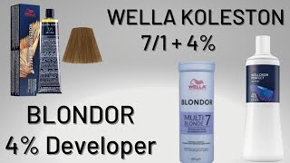 Blending Grey Hair with Wella Koleston Shade 71 amp Blondor [upl. by Blynn]