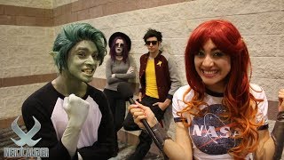 TEEN TITANS Deal With Relationship Problems At ANIMENEXT 2018 [upl. by Alegnat]