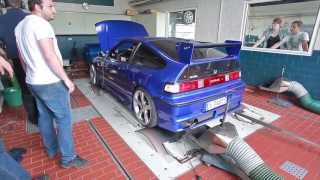 XParts Dyno Day 2013 Honda CRX Turbo 398HP [upl. by Akeirahs61]