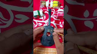 আমার নিজের জন্য শখের গিটার বানালাম 🎸♥️✨ youtubeshorts guitercraft viralshorts diycrafts art [upl. by Winton]