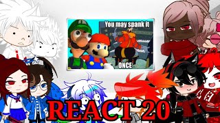 REACT 20  SMG4  Mario Reacts To Nintendo Memes 7 ft Luigi [upl. by Enaed]