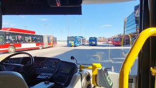 Bus 401 Ride Sweden StockholmFrom Sickla Strand To Slussen [upl. by Sankey]