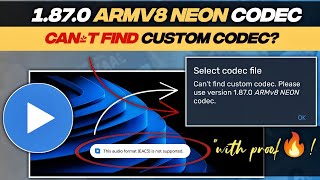 FIX Cant Find Custom Codec MX Player EAC3 Audio Not Supported  Update to 1870 ARMv8 NEON Codec [upl. by Olrak195]