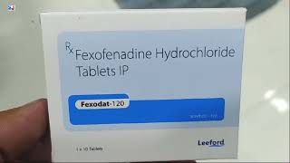 Fexodat 120 Tablet  Fexofenadine Hydrochloride Tablets  Fexodat 120mg Tablet Uses Side effects [upl. by Shatzer]