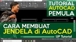 Cara membuat JENDELA di AutoCAD [upl. by Nikos]