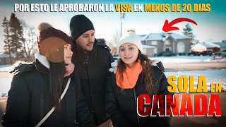 HIZO ESTO para que le APROBARAN la VISA en 20 DÍAS  LLEGÓ a CANADÁ SOLA en pleno INVIERNO [upl. by Ardine]