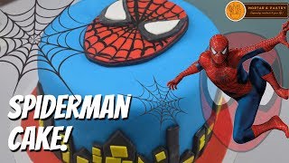 SPIDERMAN CAKE TUTORIAL  Ep 89  Mortar and Pastry [upl. by Anitsenre]