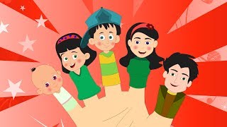 Finger Family  Nursery Rhyme with Lyrics [upl. by Elletnahs]