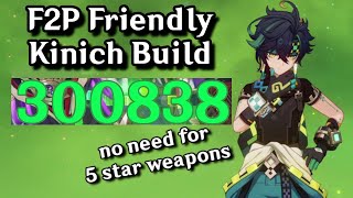 F2P Kinich Build STRONG Dendro DMG Blasts  Genshin Impact [upl. by Reider120]