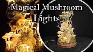 DIY Magical MushroomLED lights Hot Glue Mushrooms Pagan Crafting [upl. by Hankins]