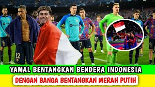 HEBOHKAN DUNIA TADI MALAM Yaamal Bentangkan Merah Putih Timnas Indonesia Menyala [upl. by Eluk]