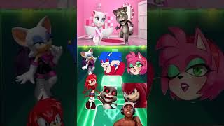 Hot Rouge x Hot Sonica Female x Hot Amy vs Talking Tom EXE vs Knuckles Echidnia x Coffin Dance Tiles [upl. by Genna]