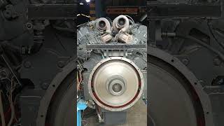 Huge Engine Cummin QSK 45 Configuration V12 Cylinder 4 Stroke Test Run After Overhaul [upl. by Neelac]