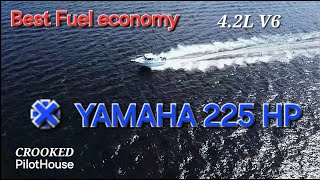 Fuel Economy on my Yamaha 225 HP Engine in the Crooked Pilot House [upl. by Auoz51]