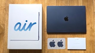 M3 Macbook Air 🌑MIDNIGHT BLUE🌑 Unboxing [upl. by Sitruk985]