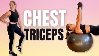 20 MIN Chest  Triceps  Strength Workout  NO JUMPING Week 1 Day 1 [upl. by Birdt]