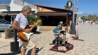 Spectacular Street Jam in Javea Spain  2 improvised songs [upl. by Bannerman177]