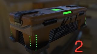 Substance Painter Simple Speedpaint  Borderlands Claptrap Crate  Part 2 [upl. by Adnamma]