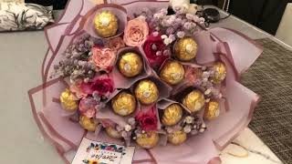 Chocolate bouquet with fresh flowers [upl. by Nednarb]