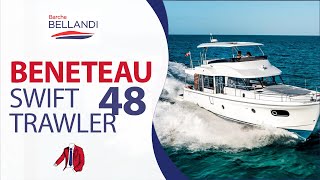 Beneteau swift trawler 48  Presentazione UFFICIALE al Cannes yachting festival  Barche Bellandi [upl. by Trinee]