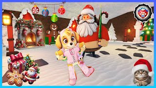 Skyes Christmas Dash Santas Chase in the Festive OBBY Roblox OBBY 天天的聖誕節：與聖誕老人在逃獄中的追逐！機器方塊 [upl. by Eaton]