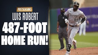 487 FOOT HOME RUN Luis Robert CRUSHES one to put the White Sox up on Athletics  MLB Highlights [upl. by Klehm152]