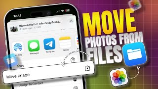 How to Move Photos from Files to Gallery App on iPhone  Move Images From iPhone Files to Photos App [upl. by Eisnil]