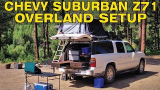 Chevy Suburban Z71 Overland Camper  Out In The Wild Tour Build 27 [upl. by Oralla24]