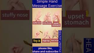 Simple Hand Massage Exercise for High BP Upset Stomach Itchy Throat amp Moreshortstrendingshorts [upl. by Wilmar]